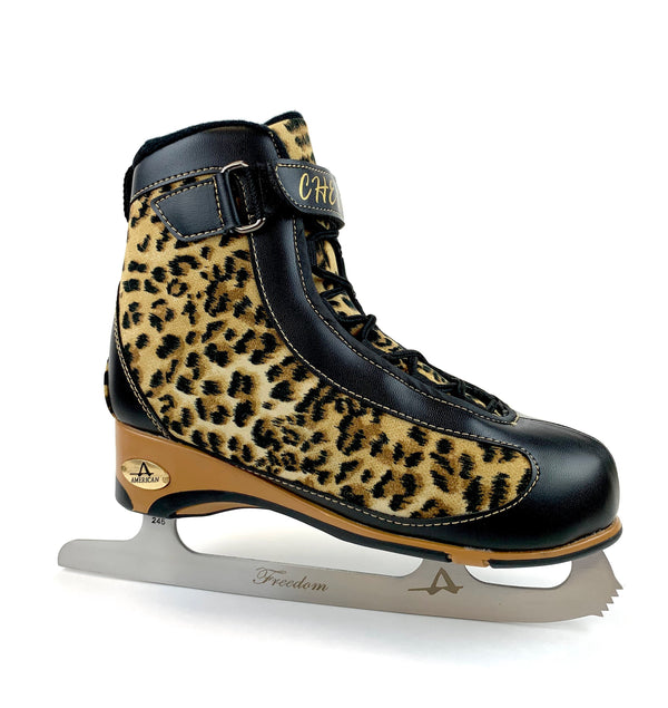 Women’s American Soft Boot Cheetah Figure Skate - American Athletic  - [ice_skate] - [cheetah_figure_skate]