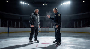 Ice hockey coach confronted by police officer in a hockey rink — the arrest that shocked youth sports across America