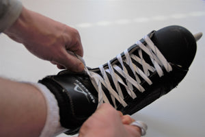 how to tie hockey skates