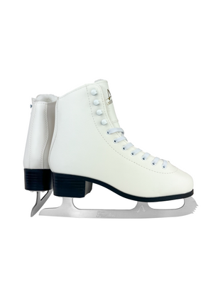 Womens white fur ice skate