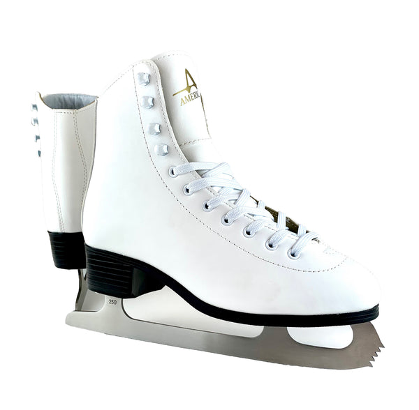 Women's Tricot Lined Figure Skate, American Athletic's white color ice skate