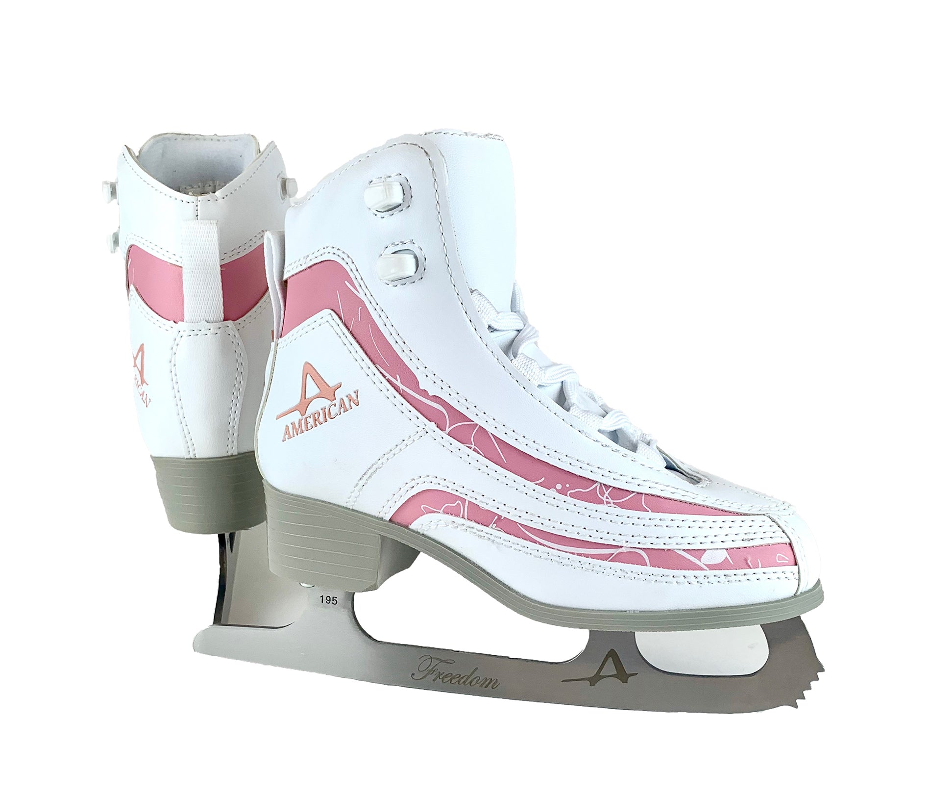 Girls Softboot Ice Skate with Pink Trim