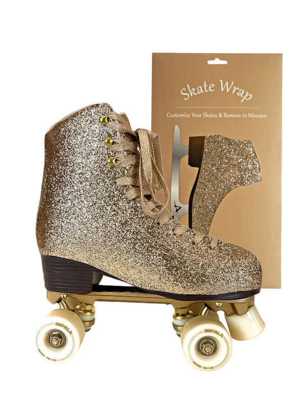 Roller Skate Wrap- Sparkle Gold