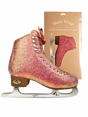 AMERICAN SKATE WRAP WOMENS, SPARKLE LIGHT PINK - American Athletic - [custom_figure_skate] - [ice_skate_wrap] - [ice_skate_tape]