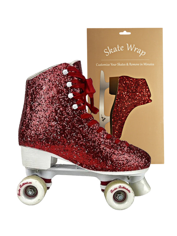 Roller Skate Wrap- Sparkle Red